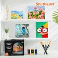 thumbnail image 3 of Shuttle Art Acrylic Paint, 42 Colors Acrylic Paint Set with 12 Paint Brushes, 2oz/60ml Bottles, Rich Pigmented, Water Proof, Premium Paints for Artists, Beginners, 3 of 10