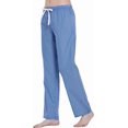 thumbnail image 2 of CYZ Women's 100% Cotton Woven Poplin Sleep Pajama Pants,Deongaree Stripe, Womens Size: Large, 2 of 6