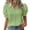 Light Green, variant on Elegant Puff Sleeve Blouse for Women Evening Square Neck or V Neck Hollow Out Chic Tops Special Occasion Wear XL Size Black