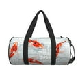 thumbnail image 2 of Gaeub Koi Fish Corals,Spring Summer Lightweight Travel Cylinder Bag Gym Tote Bag Sports Training Duffle Bag with Pockets and Straps, 2 of 8