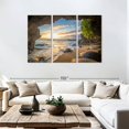 thumbnail image 3 of Elephant Stock Maui Cave Turtle Wall Art - Horizontal Multi Panel Canvas - Living Room Wall Decor - Beach Multi Panel - Gray And Brown Decor - 74" x 48", 3 of 8