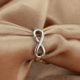 thumbnail image 2 of Elegant Infinity Ring: Timeless Silver Design Symbolizing Eternity, Perfect for Everyday Wear or Special Occasions, 2 of 2