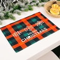 thumbnail image 3 of Inteprter Manteles individuales de Navidad para fiesta, banquete, comedor, posavasos, patrón impreso, cubierta de escritorio, adorno, decoración de Kits de decoración para fiestas Copo de nieve Inteprter HA068892-01, 3 of 6