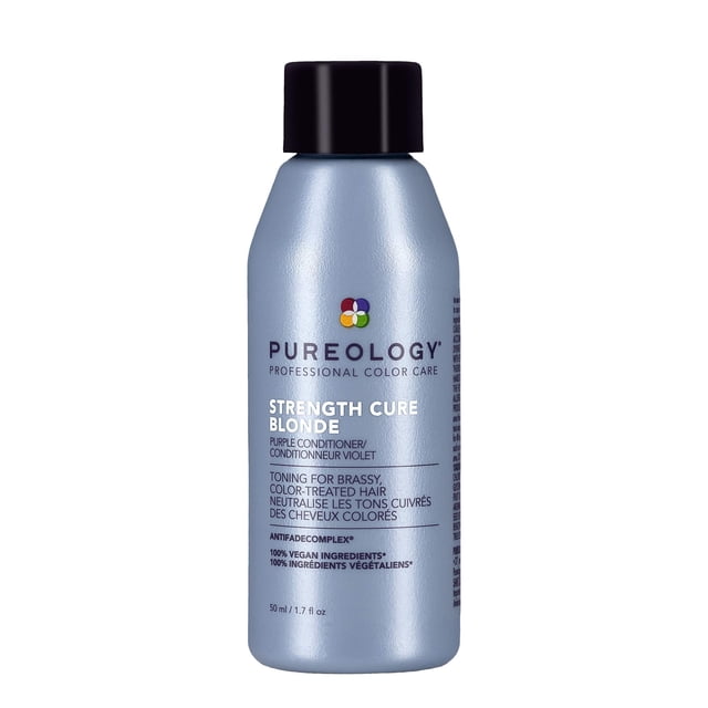 Pureology Strength Cure Blonde Purple Acondicionador para cabello rubio y aclarado tratado con color 1.7 fl oz