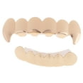 thumbnail image 2 of Hip-Hop Tapas bucales chapadas en oro de 18 quilates Parrillas de personalizadas Juego de parrillas superiores e inferiores Zulema rejillas de dientes de oro, 2 of 7