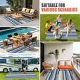 thumbnail image 4 of Blue Grey Beige Striped Outdoor Rug for Patio/Deck/Porch, Non-Slip Large Area Rug 5 x 7 Ft, Farmhouse Vintage Stripe Indoor Outdoor Rugs Washable Area Rugs, Reversible Camping Rug Carpet Runner, 4 of 8