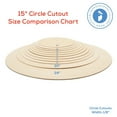 thumbnail image 4 of Wood Circles 15 inch, 1/8 Inch Thick, Birch Plywood Discs, Pack of 2 Unfinished Wood Circles for Crafts, Wood Rounds by Woodpeckers, 4 of 6