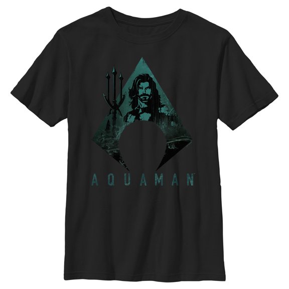 Boy's Aquaman Trident Shape Graphic T-Shirt