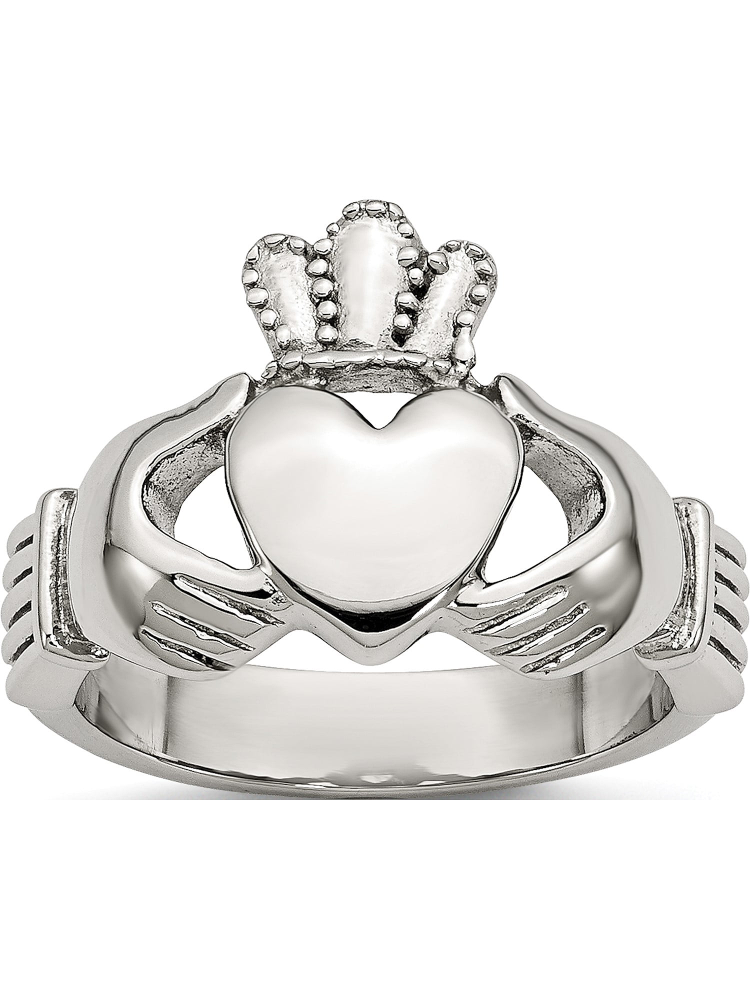 Designer Stainless Steel Polished Claddagh Ring Made In China Jewelry