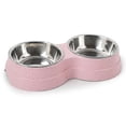 thumbnail image 2 of Double Bol pour Animaux de Compagnie Distributeur d'Eau et de Nourriture pour Chien en Acier Inoxydable Bol de Boisson pour Animaux Distributeur Bol pour Chien Chat Chiot Distributeur de Nourriture pour Chien Fournitures Z, 2 of 2