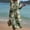 Army Green, variant on HOMBOM Womens Midi Dresses Spring Beach 3/4 Sleeve Floral Crew Neck A-Line Dress for Women with Pockets