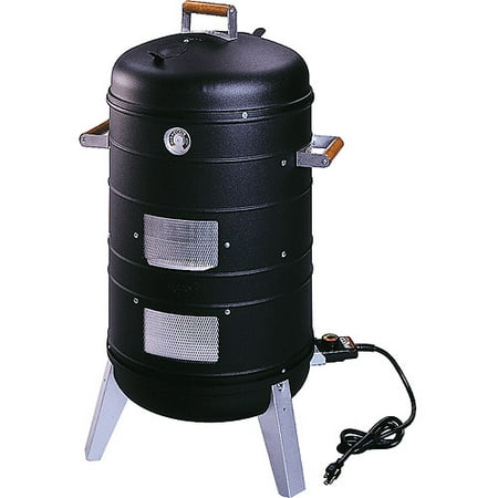 Meco Southern Country Smoker 2-in-1 Outdoor Electric Water Smoker with 2 Levels of Smoking and Combination Portable Grill