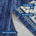 thumbnail image 7 of Garvee 2'x6' Modern Bordered Runner Rug Vintage Floral Rug with Non Slip Backing, Soft Washable Accent Carpet for Hallway Bedroom Kitchen, Blue, 7 of 7