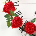 thumbnail image 5 of Efavormart 6 ft Red Silk Peony Garland with Bendable Wire Vines Artificial Flower Garlands with Leaves for Wedding Decoration, 5 of 11
