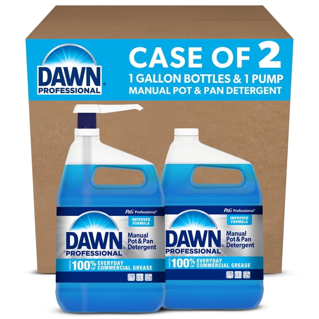 Jabón para platos Dawn Professional, ollas y sartenes manuales, 3,78 L (caja de 2)