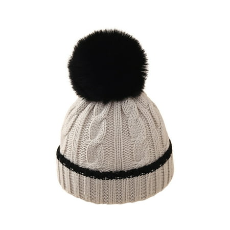 

AherBiu Baby Newborn Infant Winter Hat Warm Knitted with Pompom Cap Toddler Beanie for Boys and Girls