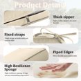 thumbnail image 5 of Snubbull Outdoor Chaise Lounge Cushions, with High-Density Foam, Ties Waterproof & Fade Resistant for Lawn and Pool Lounge Chairs, 72x21x4 inch, Cream, 5 of 6