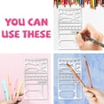 thumbnail image 3 of Metal Journal Stencils 4x7 Banner Stencils for Journaling Reusable Planner Stencils Drawing Bookmark Stencils, 3 of 9