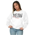 thumbnail image 3 of Meow Forever Cat Lover Sassy Stripes Women Crewneck Sweatshirt Brisco Brands S, 3 of 5