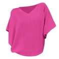 thumbnail image 4 of T Shirts For Women Pink Womens Tops Fashion Weekeen Take A Chance Bat Wing For Knit V Neck Summer Tops, 4 of 4