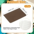 thumbnail image 2 of 4 Pack A6 Notebook, A6 Journal Mini Notebook Pocket Kraft Memo Notepads Lined Sketchbook Small 3.5x5.5 Inch 30 Sheets for Men Women Office Supplies Purse Travelers, Brown, 2 of 6