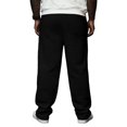 thumbnail image 4 of LWavelet Men's Vertical Striped Wide Leg Joggers - Drawstring Waist Soft Fabric Trendy Casual Daily Pants Black L, 4 of 5