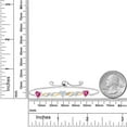 thumbnail image 3 of Gem Stone King 925 Silver and 10K Yellow Gold Lab Grown Diamond Bracelet for Women Heart Shape Created Sapphire Moissanite Near Colorless (GH) (1.73 Cttw), 3 of 3