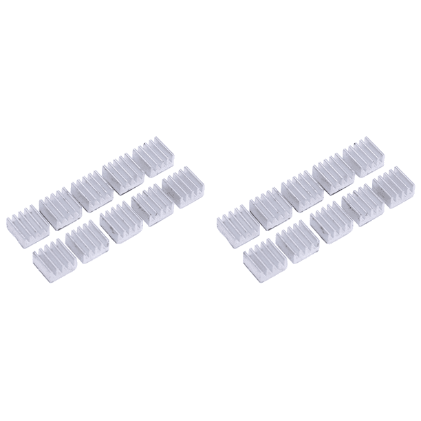 DQrwqpou 10 Uds Disipador Calor Aluminio Chip A4988 para Impresora 3D/enfriamiento Chips IC Raspberry Pi