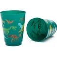16 Pack Plastic Dinosaur Cups for Kids, Dino Party Favors for Birthday