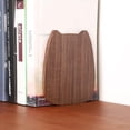 thumbnail image 4 of ABCISI Bookends for Shelves, Cat Shape Book Ends for Home Office School Library Kitchen, Cute Book Stopper, Walnut Book Holder 1 Pair, 4 of 6