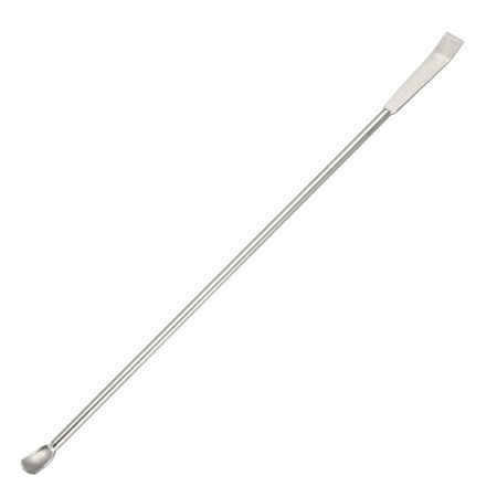 Uxcell 180mm 2 in 1 Double Head Stainless Steel Micro Lab Sampling Spoon 10 Pack