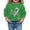 Green, variant on Girls Cancer Awareness Month Printed Long Sleeve Pullover Sweatshirt Lined Casual Top Hooded Sweatshirts 5-6 Years