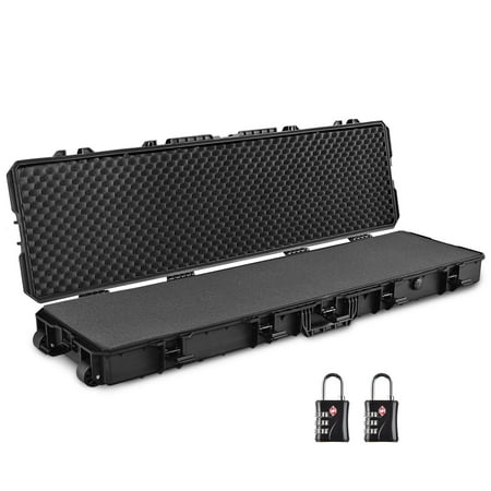 Rugged Rifle Gun Case with TSA Padlocks and Waterproofing - Protect Your Rifle