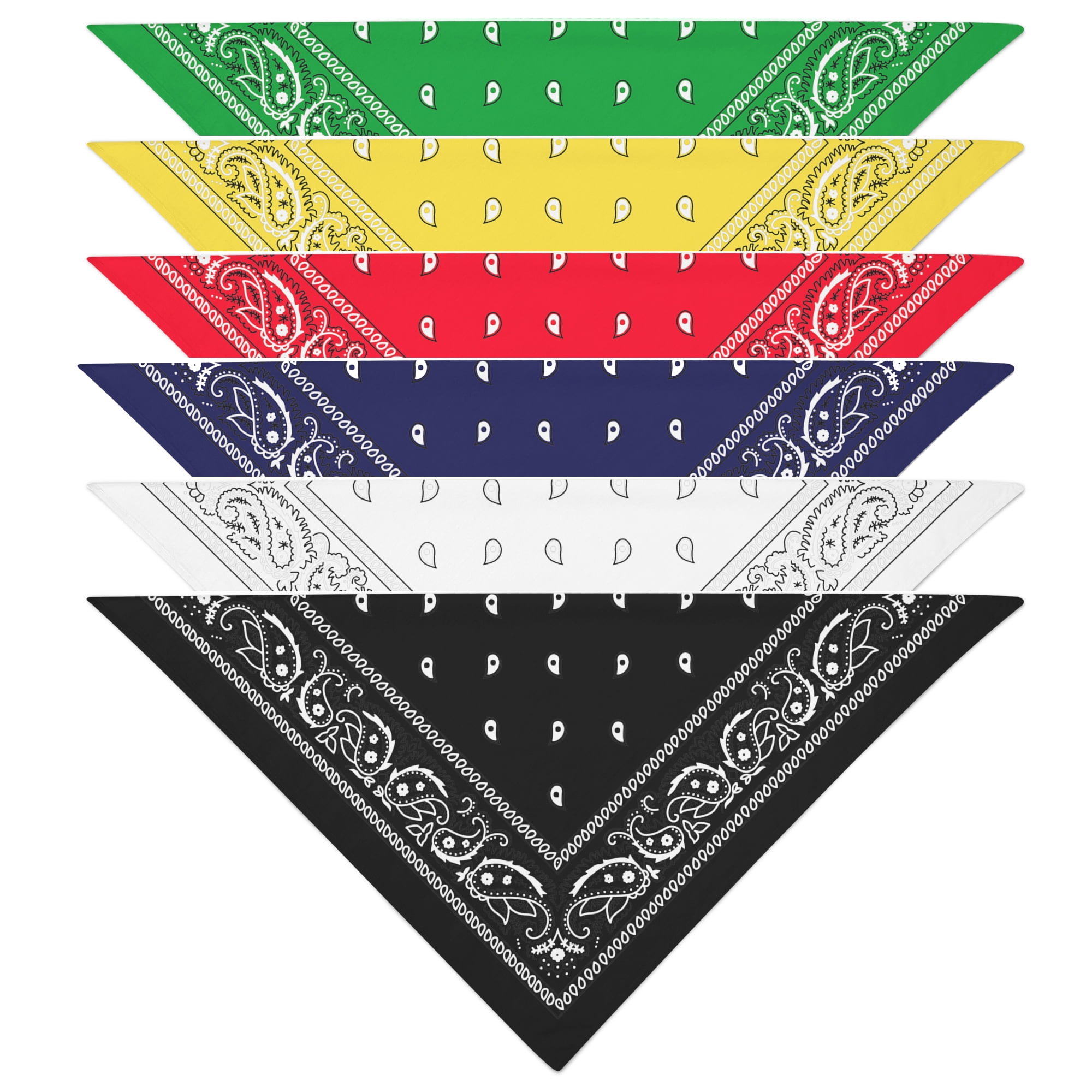 Balec Color Mix Bandanas by Dozen 12 Pack for Women and Men (Paisley