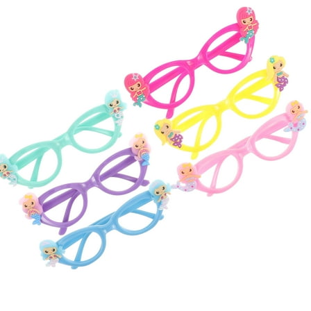 OATIPHO 6Pcs Mermaid Party Glasses Assorted Design Gift for Girls Back to School