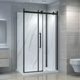 thumbnail image 3 of Dreamwerks Bristol 48x32x79.2 Rectangular Acrylic Shower Kit with Sliding Door, Base & Walls in Black, 3 of 10