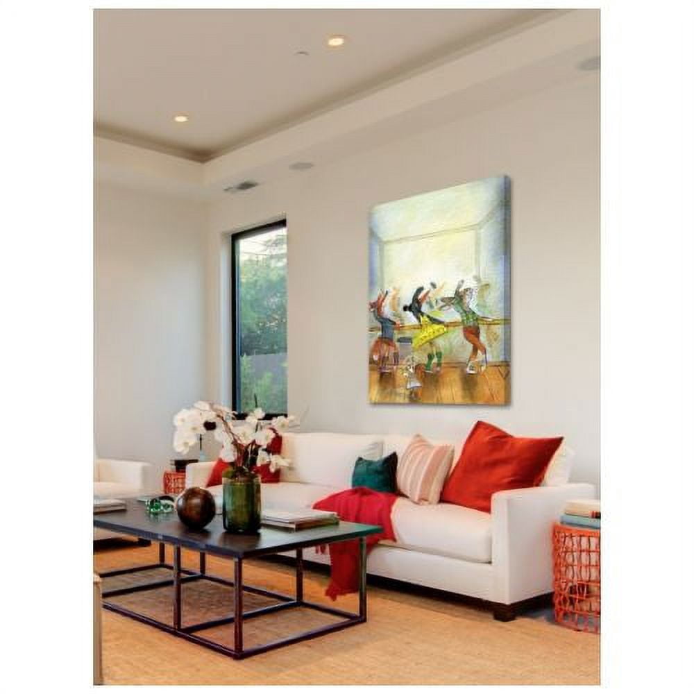 "Ballet Lesson" Painting Print on Wrapped Canvas