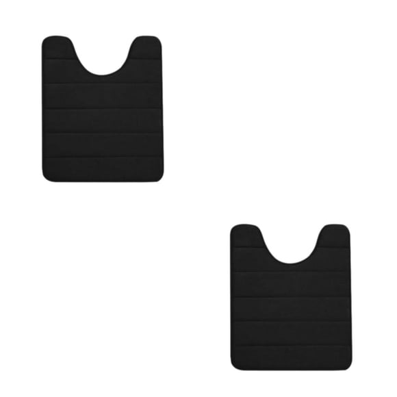 Toystoory Alfombrillas de baño antideslizantes Quiet Flush para baño interior - Duraderas y de fácil mantenimiento negro 50x60 cm negro 50x60cm 2Conjunto
