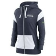 thumbnail image 2 of Women's Nike College Navy/White Seattle Seahawks Monaco Lightweight Full-Zip Hoodie, 2 of 3