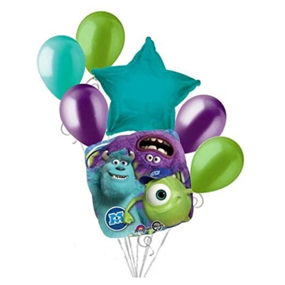 Monsters Inc. Mike Sully 7 Piece Balloons Bouquet Party Decorations Set