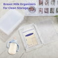 thumbnail image 3 of 12 PCS Clear Flat Breast Milk Freezer Storage Organizers, 7.5 x 5.1 x 0.7 Inches Space Saving Breastmilk Storage Trays, Breastfeeding Bag Organization, 3 of 6