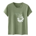 thumbnail image 5 of Fznquz 2025 Women Tops Casual Short Sleeve Tees Graphic Spring Summer Green Crewneck Womens Tshirts, 5 of 5