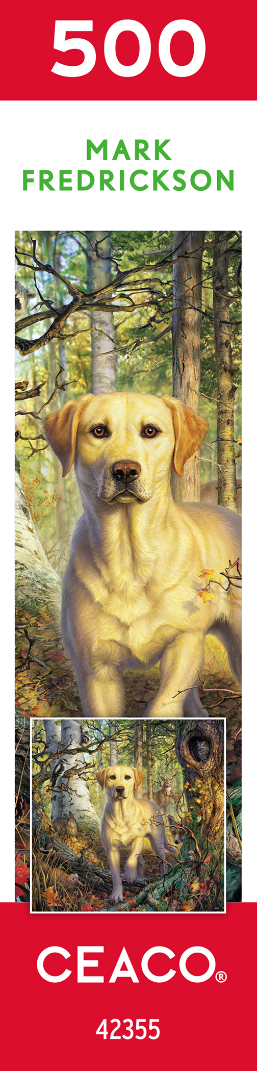 Ceaco Yellow Lab Lynnea Washburn 500 Piece Interlocking Jigsaw Puzzle