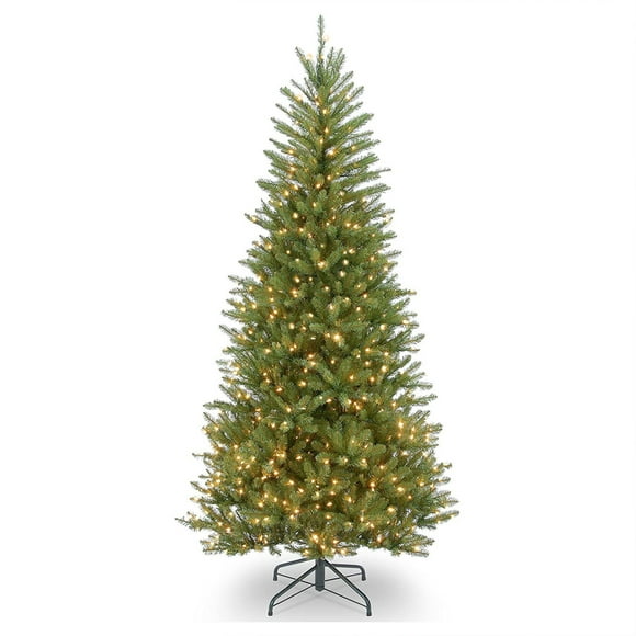National Tree Company Slim Dunhill Fir 6.5' Clear Pre-Lit Artificial Christmas Tree
