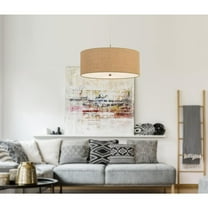 Transitional Modern 60W X 3 Addison Drum Pendant Fixture. Dia:24"