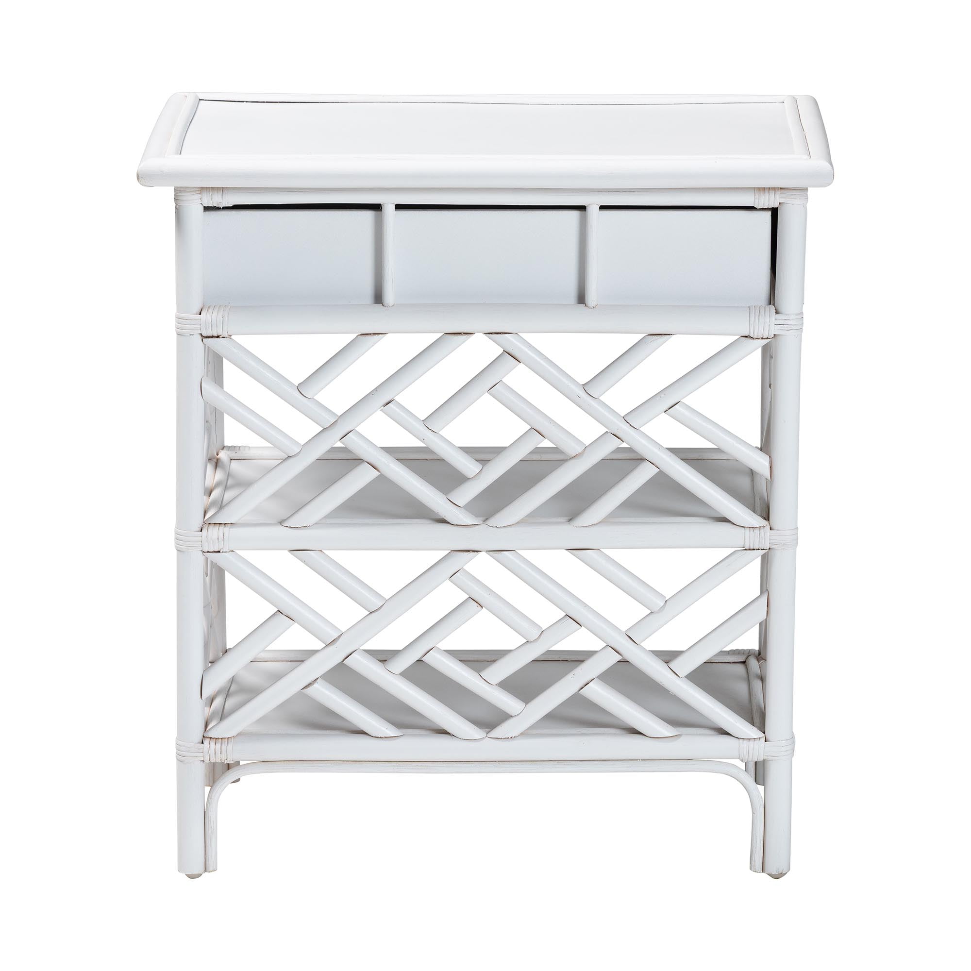 bali & pari Tiaret Coastal Nightstand, 1-Drawer, 24"W, White
