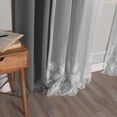 thumbnail image 4 of Aurora Home  Mix and Match Trellis Cut Out Curtains Grey 96 96 Inches, 4 of 5
