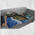 thumbnail image 6 of European Soft Flannel Fleece Throw Blanket, Italian Mediterranean House by Cliffs Dramatic Weather Sea Cinque Terre Print, Cozy Plush for Indoor and Outdoor Use, 50" x 70", Multicolor, by Ambesonne, 6 of 6