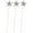 3 Pcs Star, variant on Women's Vintage Hat Pin Sparkly Clear Crystal Rhinestones Star Long Handle Silver Tone Lapel Stick Jewelry Set, 1 Pcs