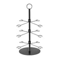 thumbnail image 2 of Soporte para árboles de cócteles, estante de almacenamiento de 3 niveles con 12 soportes, estante de almacenamiento para copas de vino para negro, 2 of 8